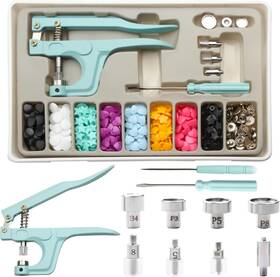 Yusbuton 737706426376 Snap Button Kit - Metal And Plastic Buttons With Fastener Black