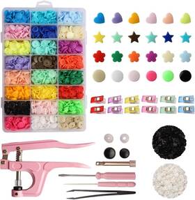 Yx-001 Yusbuton Polygon Snap Kit With Pliers 473pcs T5 For 24 Colors