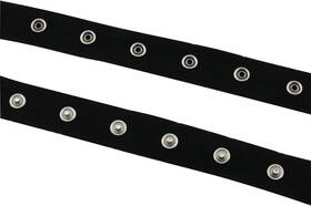 Sbttsstr-2y-b1 Zczqc Snap Button Tape Trim 2 Yards 20x5mm/0.790.98inch Black Sewing