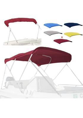Burgundy6ftl Zenicham 388690607063 3 Bow Fade And Crack Resistant Bimini Top Replacement Cover 67 Inch -72 W