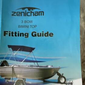 Bt-3gr-84 Zenicham New 3 Bow Boat Bimini Top And Bag Bt-3gr-84. Gray No Frame 6l 79 Inch 84 W