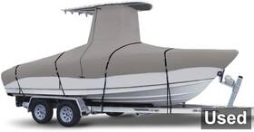 T-gr-5 Zenicham 26ft-28ft Fade/tear Resistant Trailerable T-top Boat Cover Grey