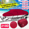 Zni8897825 Red Heavy Duty Waterproof Trailerable Boat Cover Fishing Ski Bass