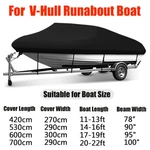 1PC Black For Fish Ski Bass V-hull Runabouts 210D 11-22FT Heavy Duty Boat Cover. Fixed Price $45.17.