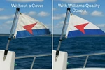 Large Boat Flag Cover Sunbrella/top Notch 9 Marine Fabric Fits Up 36" Tall. Fixed Price $59.00.