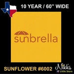 Sunbrella Sunflower 60" 6002 Awning Marine Canopy /canvas Fabric 1 Yd Lot. Fixed Price $16.62.