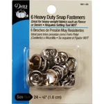 Dritz 981-65 Heavy Duty Snap Fasteners, Nickel, Size 24 (5/8-INCH) 6-COUNT. Fixed Price $14.99.