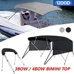 Premium 3 Bow/ 4 Bimini Top Canopy Boat Cover 6FT 8FT Long With Rear Poles. Fixed Price $178.19.