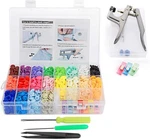 Snap Button With Pliers Kit, 400 Sets Fastener T5 Plastic No-sew Bu.... Fixed Price $24.09.