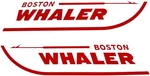 Set Boston Whaler Decals For Boat Hull, Marine Grade Sticker (red 12" X 2.44"). Fixed Price $12.00.
