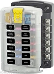 Blue 12 Position Fuse Block With Cover Seas ST5029 Panel. Fixed Price $69.99.