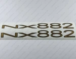 Tracker Marine Nitro NX882 Boat Gold Decals Stickers 18" 1.9" 2PCS.. Fixed Price $30.60.