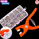 51PCS Metal Snap Fastener Kit With Hand Press Tool Sewing Buttons Fastening. Fixed Price $7.99.