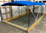 Cro Sunpro 50+UPF Dual Pontoon Bimini Top -18' Long Wide- Complete Kit Blue. Fixed Price $1499.00.