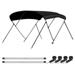 Bimini Top Boat Cover 3 Bow 6 Black 79 -84 Leader Accessories Straps. Fixed Price $299.99.