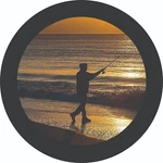 Beach Shore Fishing Tire Cover Access Any Size. Fixed Price $49.95.