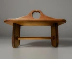Vtg Handcrafted Wall Shelf Wood W/ Towel Bar Rack Farmhouse Rustic 16. Fixed Price $28.00.