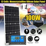 100W Solar Panel Dual Usb Output Battery Charger 60A Home Rv Camp Outdoor Garden. Fixed Price $62.09.