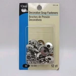 Pkg. Dritz Decorative Snap Fasteners 15MM Ct Silver 5/8" 125-L-65. Fixed Price $9.59.
