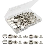 Raydodo 12 Set Leather Snap Fasteners Kit, 15MM Metal No Tools, Silver. Fixed Price $13.45.