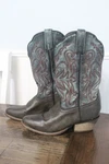 Great Smokey Mountains Women's Cowboy Boots Embroidered Brown Blue 8.5 Leather. Fixed Price $29.00.