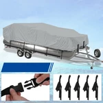 Boat Cover Waterproof Trailerable Pontoon Fabric Gray 21-24FT. Fixed Price $35.68.