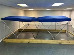 Cro Sunpro Sunrider 13 Long 8' Wide Complete Dual Bimini Kit -round Tube Blue. Fixed Price $999.00.
