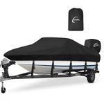Kipiea 1300D Boat Cover Heavy LENGTH:16'-18.5' Beam Width: Up To 94", Black. Fixed Price $141.20.