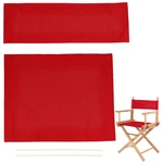 1 Set Chair Canvas, Red Casual Directors Cover Kit Seat And Back. Fixed Price $18.99.