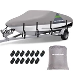 14' 15' 16' Ft Trailerable Boat Cover Waterproof Heavy Duty Fits V-hull Runabout. Fixed Price $49.99.