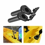 2 Pcs Flush Mount Fishing Boat Rod Holder Bracket With Cap Cover Kayak Pole Us!. Fixed Price $16.99.