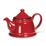 Abbott Collection - Enamel Look Red Stoneware Teapot. Fixed Price $48.75.
