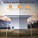 Leadzm Outdoor Folding Shed 8*8FT Beveled Corner No Surround Fabric Party. Fixed Price $188.56.