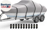 Waterproof Boat Cover 20-22 Ft, 1400D Heavy Duty Middle Reinforced Marine Grade. Fixed Price $207.71.
