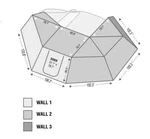 Ovs 18109910 Overland Vehicle Nomadic 270 Drivers Side Awning Wall Universal. Fixed Price $249.99.