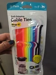 Wrap-it Storage Self-gripping Cable Ties (20-PACK) Multi-color. Fixed Price $12.00.