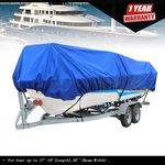 Waterproof Trailerable V-hull Boat Cover Heavy Duty Fabric 17-19 Storage Bag. Fixed Price $25.06.