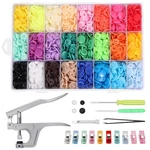 Kamtop Snaps And Pliers Set, 408 Sets T5 Plastic Buttons 24 Colors,.... Fixed Price $32.68.