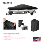 Neverland Trailerable Boat Covers Waterproof Heavy Duty V-hull Runabout 20-22 Ft. Fixed Price $51.14.