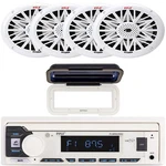 Pyle White Stereo Bluetooth Receiver With Cover, 4X 6X9" 260W Max 2-WAY Speakers. Fixed Price $172.49.