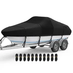 Waterproof Boat Cover 17-19 Ft Heavy Duty Marine Grade Black Rvmasking. Fixed Price $179.99.