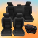 Black Front & Rear Seat Covers For 2013-2018 Ram 1500 2500 3500 Crew Cab 14PCS. Fixed Price $193.99.