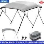 Kakit Premium Bimini Top Boat Cover 3 4 Bow 8FT 6FT With Rear Poles Storage Boot. Fixed Price $124.19.