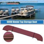 Square Tube Bimini Top Storage Boot 79"-84"W 600D Polyester Canvas Wine Red 1SET. Fixed Price $45.99.
