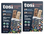 2-PACK Tosi Crunchy Snack Bars (8 Almond Blueberry, Cashew Coconut)- 32. Fixed Price $47.99.