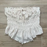 Urban Outfitters From Under Tube Top Ruched Ivory Western Lace Size Medium. Fixed Price $19.99.