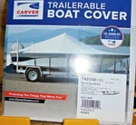 Carver V-hull Fishing Boat Cover 74203S-11 16'6" W/ 72" Beam Mist Gray. Fixed Price $304.99.