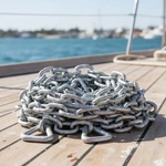 Versatile Galvanized Anchor Chain (1.2M) With Stainless Steel Hardware For Boats. Fixed Price $23.74.