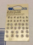 New!-dritz 36 Sew-on Snaps Nickel Plated Brass.. Fixed Price $5.00.