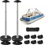Pontoon Cover Support Poles With Ring Sandbag Much More Stable,adjustable Boa.... Fixed Price $93.98.